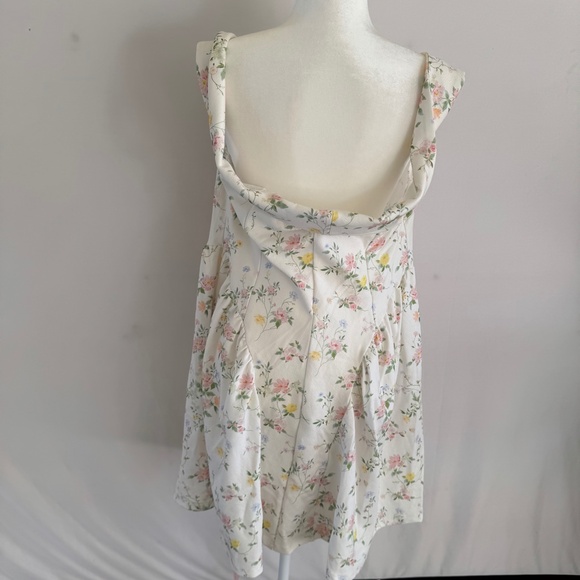 SHEIN Curve 2XL White Floral Midi Dress | Plus Size Romantic - Picture 2 of 7